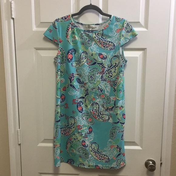 Aryeh Dresses & Skirts - CUTE ANTHROPOLOGIE ARYEH PAISLEY DRESS ROUND NECKLINE & CAP SLEEVES SIZE MEDIUM